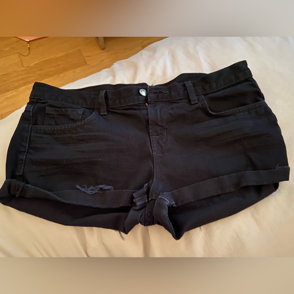J Brand Black Cutoff Denim Shorts